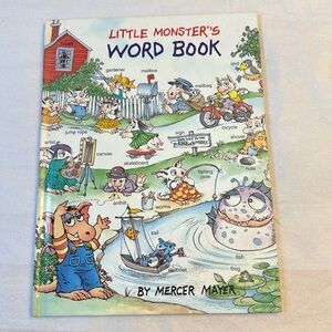 🍀2/10.00🍀 Little Monsters Word Book , like new condition, hardcover book